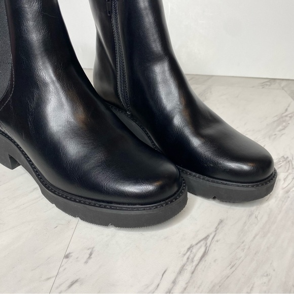 New! Naturalizer Cade Black Faux Leather Chelsea Bootie 8M - Picture 10 of 15